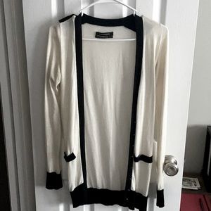Club Monaco white and black cardigan